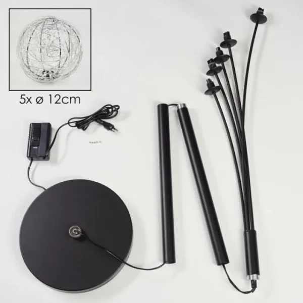 hofstein Lampadaire Bernado Noir, 5 lumières* Lampes Modernes