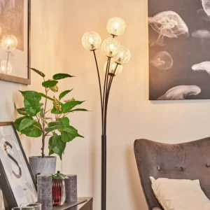 hofstein Lampadaire Bernado Noir, 5 lumières* Lampes Modernes