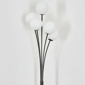hofstein Lampadaire Bernado Noir, 5 lumières* Lampes En Verre