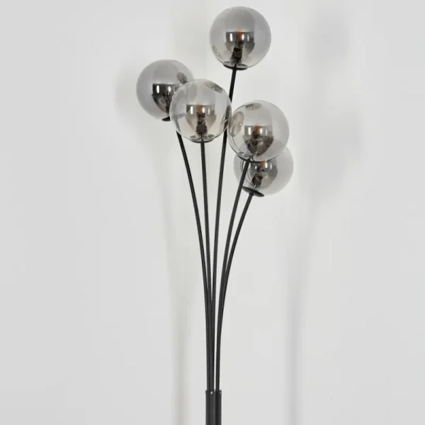 hofstein Lampadaire Bernado Noir, 5 lumières* Lampes Modernes