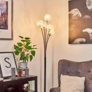 hofstein Lampadaire Bernado Noir, 5 lumières* Lampes Modernes
