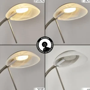 hofstein Lampadaire Biot LED Nickel mat, 2 lumières* Lampes Modernes