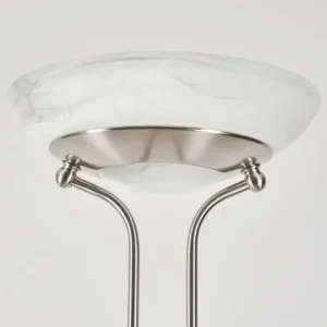hofstein Lampadaire Biot LED Nickel mat, 2 lumières* Lampes Modernes