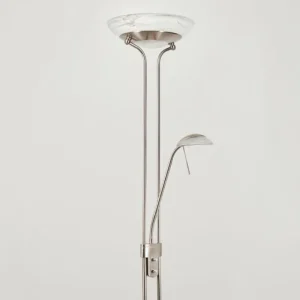 hofstein Lampadaire Biot LED Nickel mat, 2 lumières* Lampes Modernes