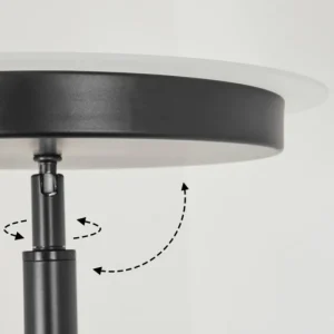 hofstein Lampadaire Busswil LED Noir, 2 lumières* Lampes Modernes