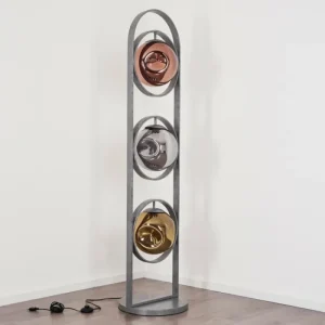 hofstein Lampadaire Cabreiro Anthracite, 1 lumière* Lampes En Verre