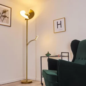 hofstein Lampadaire Cazis LED Laiton, 2 lumières* Lampes Modernes