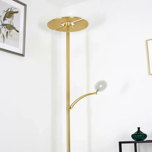 hofstein Lampadaire Cazis LED Laiton, 2 lumières* Lampes Modernes