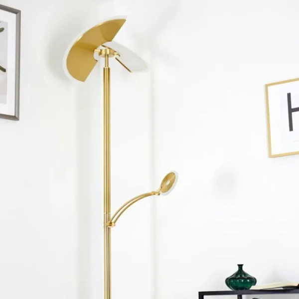 hofstein Lampadaire Cazis LED Laiton, 2 lumières* Lampes Modernes