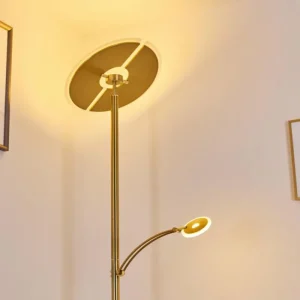 hofstein Lampadaire Cazis LED Laiton, 2 lumières* Lampes Modernes