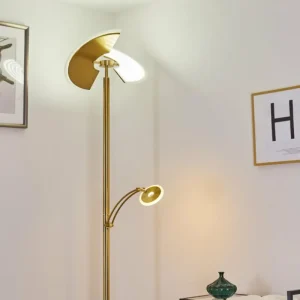 hofstein Lampadaire Cazis LED Laiton, 2 lumières* Lampes Modernes