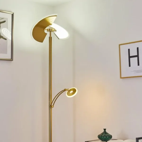 hofstein Lampadaire Cazis LED Laiton, 2 lumières* Lampes Modernes