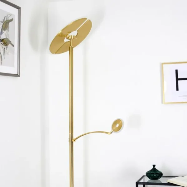 hofstein Lampadaire Cazis LED Laiton, 2 lumières* Lampes Modernes