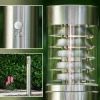hofstein Lampadaire Dakar Acier inoxydable, 1 lumière, Détecteur de mouvement* Lampes Modernes