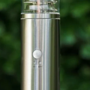 hofstein Lampadaire Dakar Acier inoxydable, 1 lumière, Détecteur de mouvement* Lampes Modernes