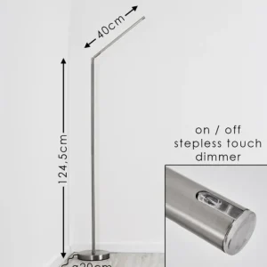 hofstein Lampadaire Deje LED Nickel mat, 1 lumière* Lampes Modernes