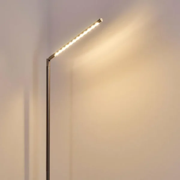 hofstein Lampadaire Deje LED Nickel mat, 1 lumière* Lampes Modernes