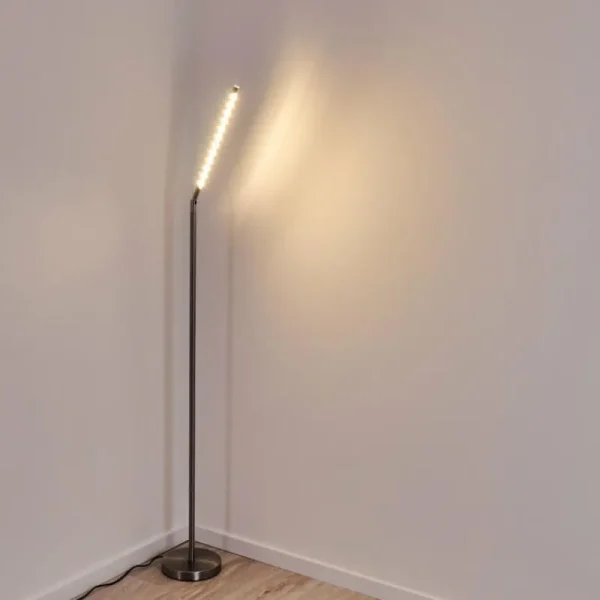 hofstein Lampadaire Deje LED Nickel mat, 1 lumière* Lampes Modernes