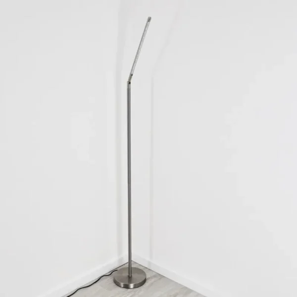 hofstein Lampadaire Deje LED Nickel mat, 1 lumière* Lampes Modernes