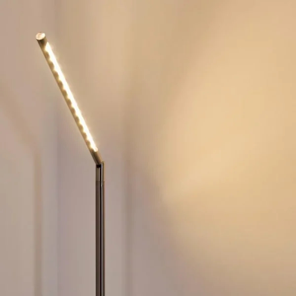 hofstein Lampadaire Deje LED Nickel mat, 1 lumière* Lampes Modernes