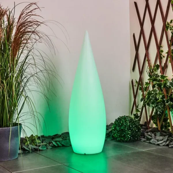 hofstein Lampadaire d'extérieur Bouilli LED Blanc, 1 lumière, Télécommandes, Changeur de couleurs* Lampes Modernes