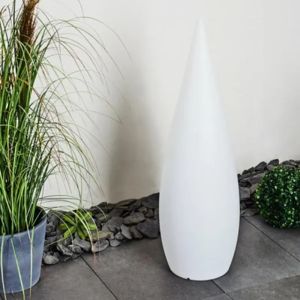 hofstein Lampadaire d'extérieur Bouilli LED Blanc, 1 lumière, Télécommandes, Changeur de couleurs* Lampes Modernes