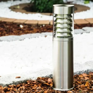 hofstein Lampadaire d'extérieur Dakar Acier inoxydable, 1 lumière* Lampes Modernes