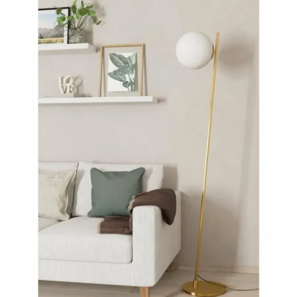 Luminaires Eglo Lampadaire Eglo RONDO Laiton, 1 lumière* Lampes En Verre