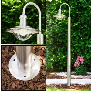 hofstein Lampadaire extérieur Elima Acier inoxydable, 1 lumière* Lampes Modernes