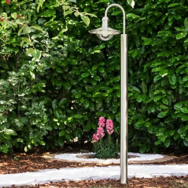 hofstein Lampadaire extérieur Elima Acier inoxydable, 1 lumière* Lampes Modernes