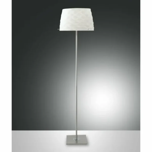 Luminaires Fabas Luce Lampadaire Fabas Luce Soft Nickel mat, 3 lumières* Lampes En Verre