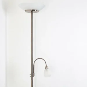 hofstein Lampadaire Gismaro Nickel mat, 3 lumières* Lampes Modernes