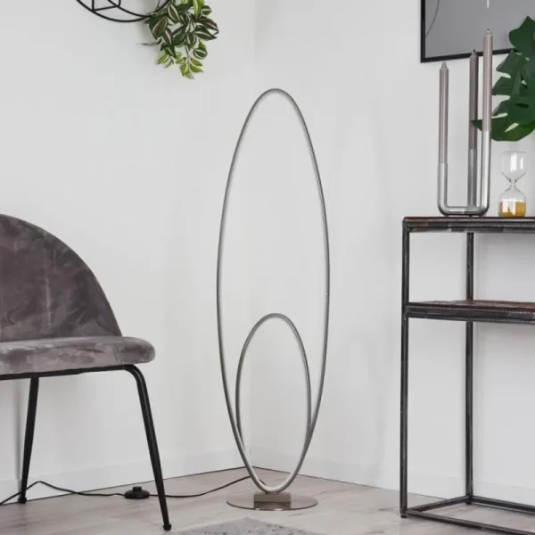 hofstein Lampadaire Harpeth LED Gris, 1 lumière* Lampes Modernes