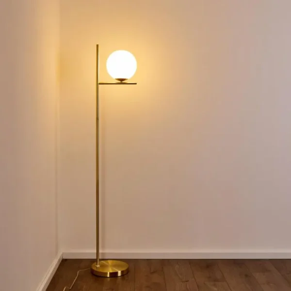 hofstein Lampadaire Hogatza Laiton, 1 lumière* Lampes En Verre
