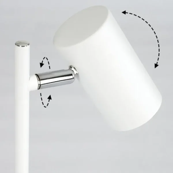 hofstein Lampadaire Javel Chrome, Blanc, 3 lumières* Lampes Modernes
