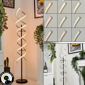hofstein Lampadaire Khovet LED Noir, 1 lumière* Lampes Modernes