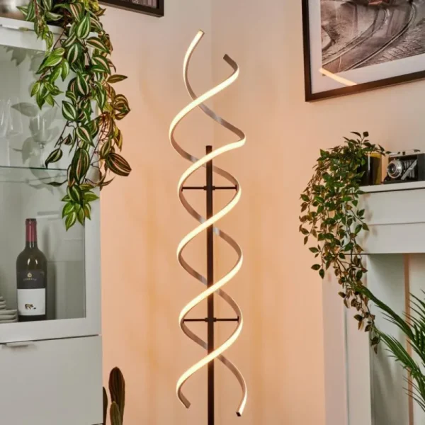 hofstein Lampadaire Khovet LED Noir, 1 lumière* Lampes Modernes