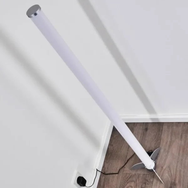 hofstein Lampadaire LED RGB Globo ROCKY Argenté, 1 lumière, Télécommandes, Changeur de couleurs* Lampes Modernes