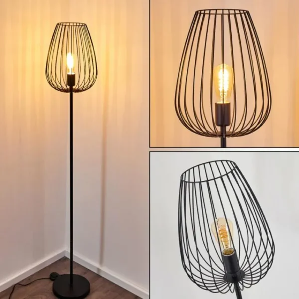 hofstein Lampadaire Luano Noir, 1 lumière* Lampes Modernes