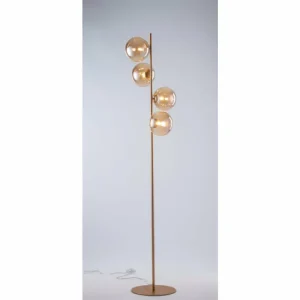 Luce Design Lampadaire NEPTUN Laiton, 4 lumières* Lampes En Verre