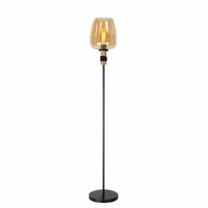 Luminaires Lucide Lampadaire Lucide ILONA Noir, 1 lumière* Lampes En Verre