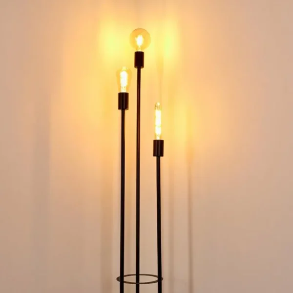 hofstein Lampadaire Maidford Noir, 3 lumières* Lampes Modernes