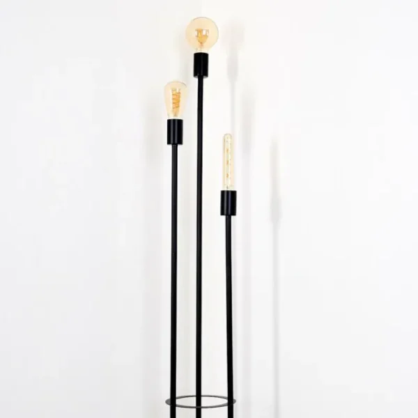 hofstein Lampadaire Maidford Noir, 3 lumières* Lampes Modernes