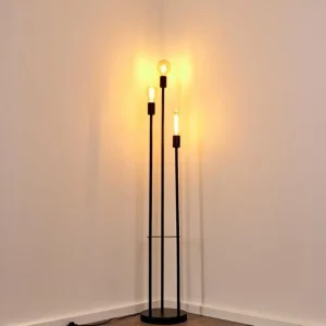 hofstein Lampadaire Maidford Noir, 3 lumières* Lampes Modernes