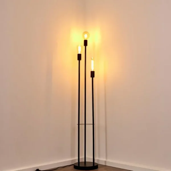 hofstein Lampadaire Maidford Noir, 3 lumières* Lampes Modernes