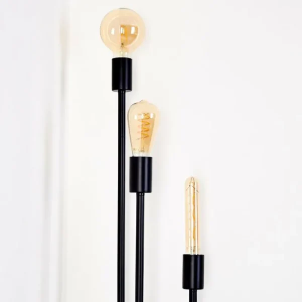 hofstein Lampadaire Maidford Noir, 3 lumières* Lampes Modernes