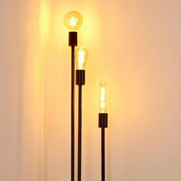 hofstein Lampadaire Maidford Noir, 3 lumières* Lampes Modernes