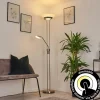 hofstein Lampadaire Mairoa LED Nickel mat, 2 lumières* Lampes Modernes