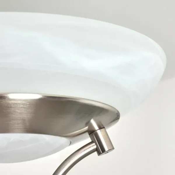 hofstein Lampadaire Mairoa LED Nickel mat, 2 lumières* Lampes Modernes