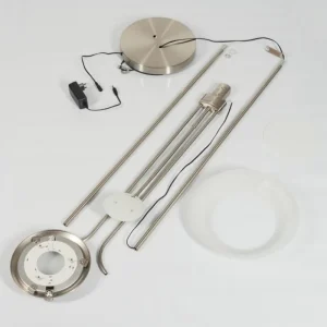 hofstein Lampadaire Mairoa LED Nickel mat, 2 lumières* Lampes Modernes